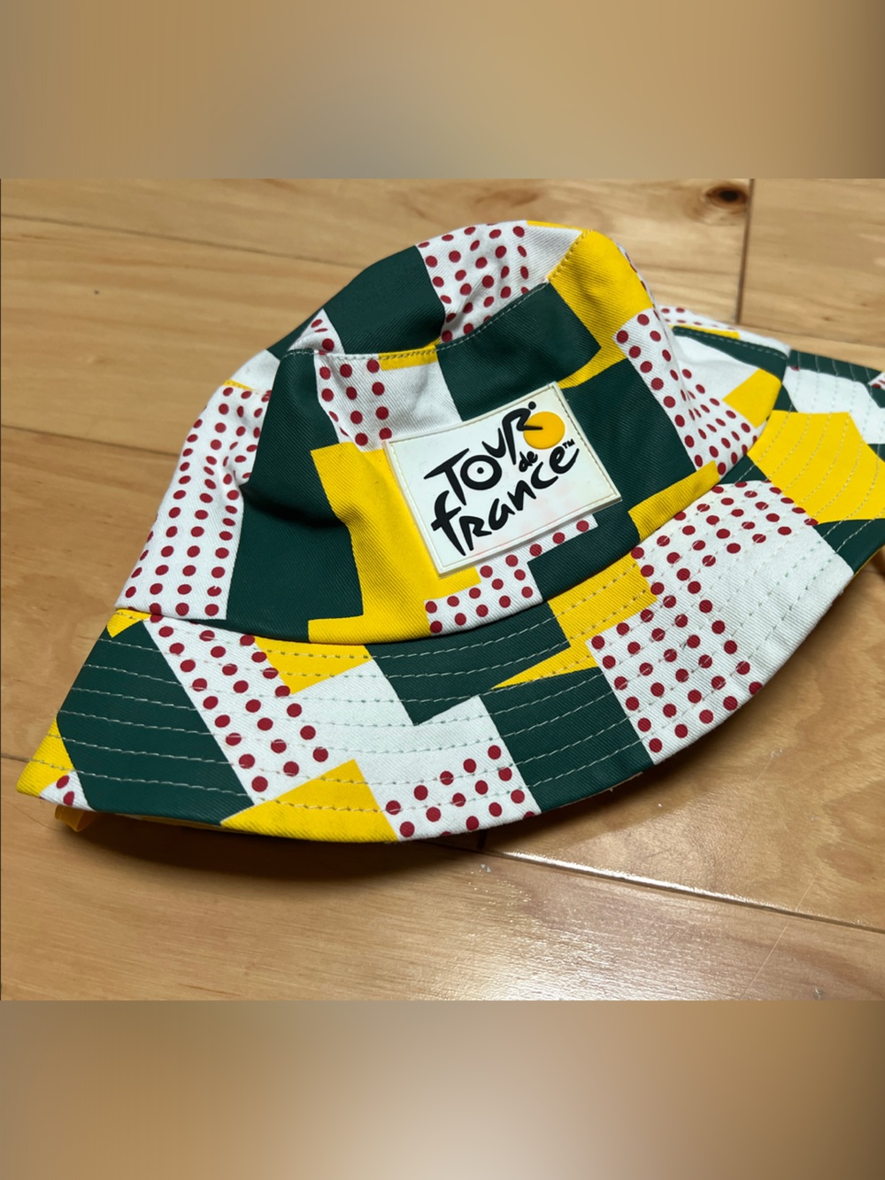 Kids Yellow & Green Patterned Bucket Hat